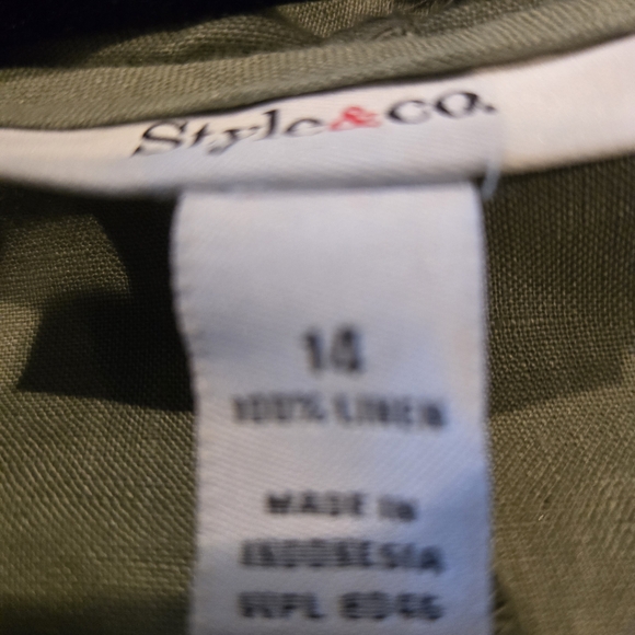 Style & Co. Light Olive Utility Jacket with Drawstring - Picture 2 of 9